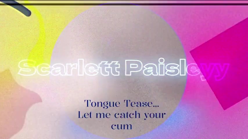 Thumbnail for ScarlettPaisleyy's Premium Video Tongue tease - let me catch your cum on my pretty pink tongue.
