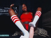 Thumbnail for Ava_DarkNess66's Premium Video While my man is out of town, let's have some fun.  I'm wearing the socks you like. Slide your big white dick on my sweaty soles. You're so horny for it, even if I'm mean & kick your dick til you cum.