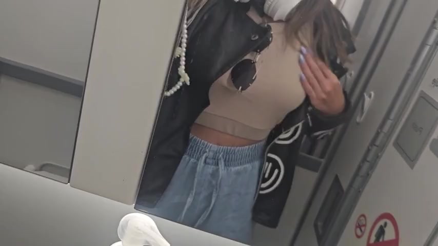 Thumbnail for SofiaMartinelli's Premium Video toppless in the airplane