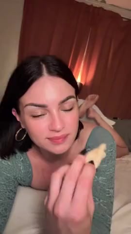 Thumbnail for Montana_Briannna's Premium Video Eating Cinnamon Twists in Bare Feet and Lingerie