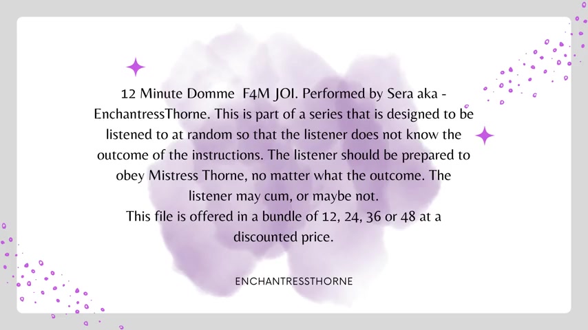 Thumbnail for EnchantressThorne's Premium Video F4M Domme JOI 4 of 12