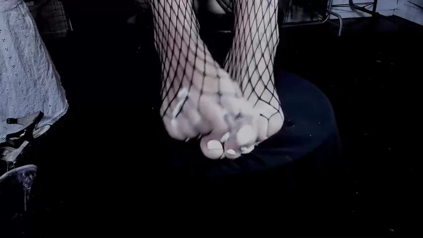 Thumbnail for Mantubela's Premium Video WORSHIP MY FEET AND WHITE NAILS WITH THE BLACK NET SOCKS, I WRANK YOU AND YOU GIVE ME YOUR MILK ON MY TOES