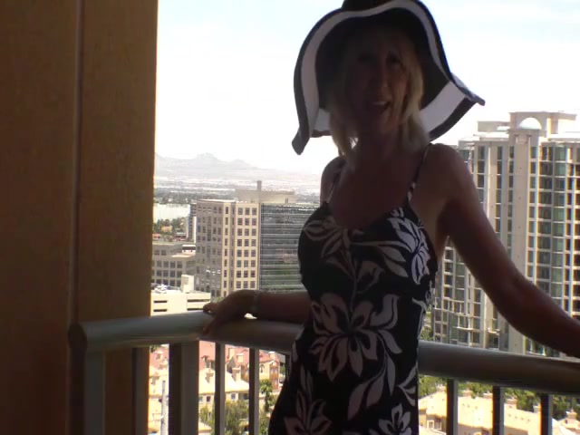 Thumbnail for DominantMistressZena's Premium Video Vegas balcony blowjob and covered in cum